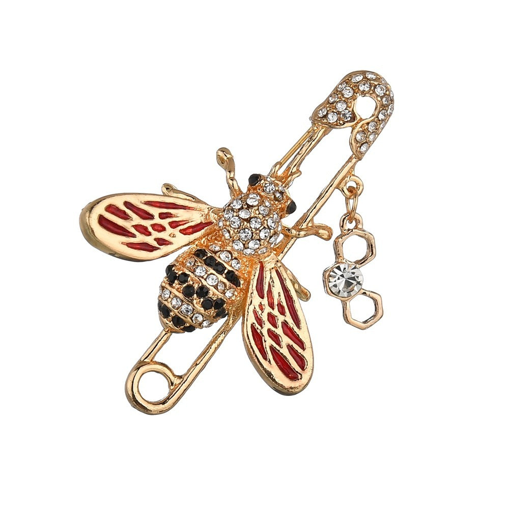 Personalized bee brooch