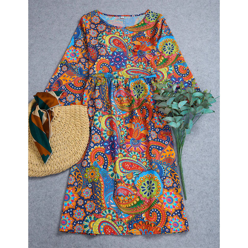 Elegant Print Sexy Slip Dress