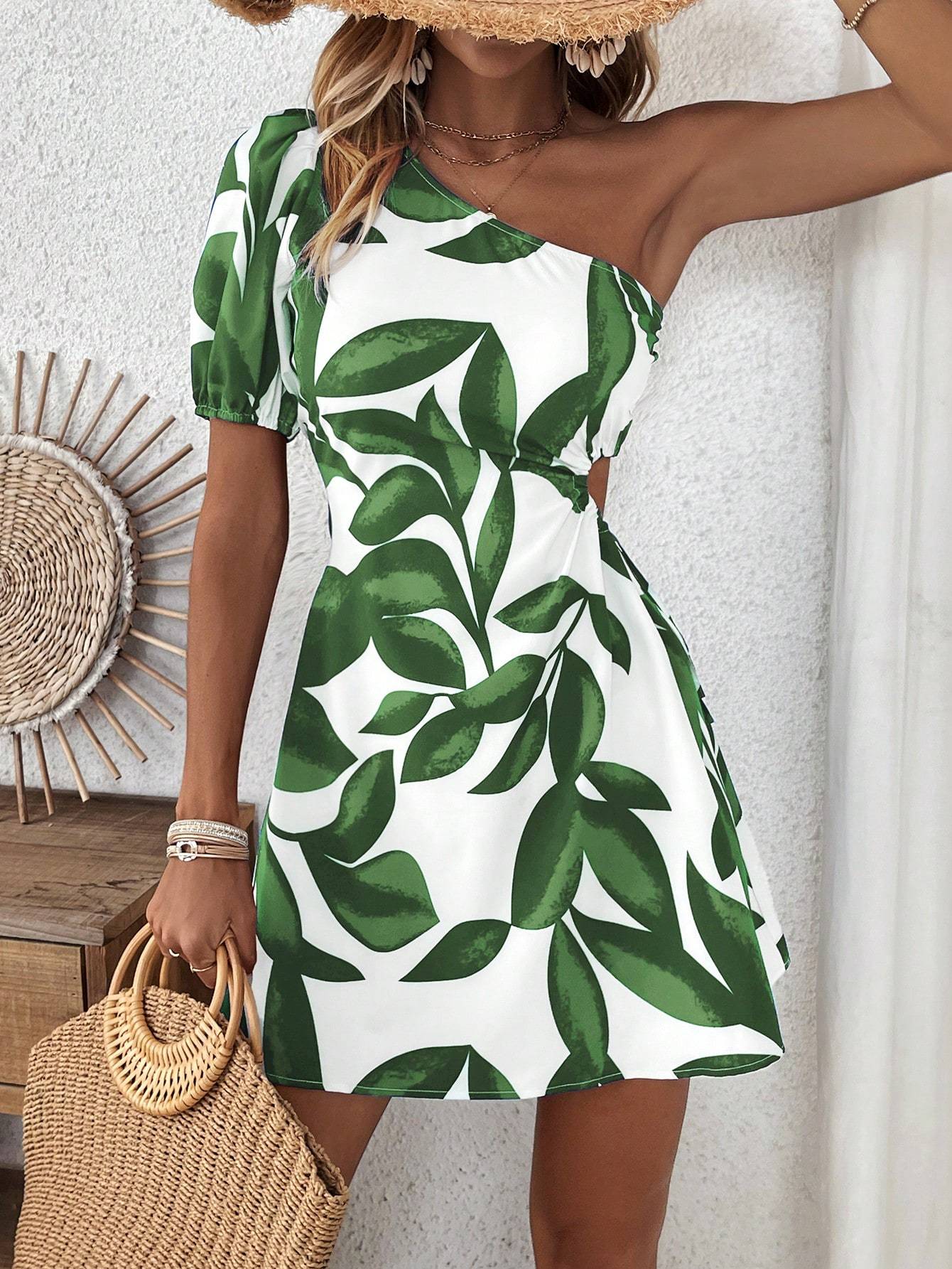 Puff Sleeve Dress For Summer Vacation For New Year Clothes Vacation Beach Outfits Women