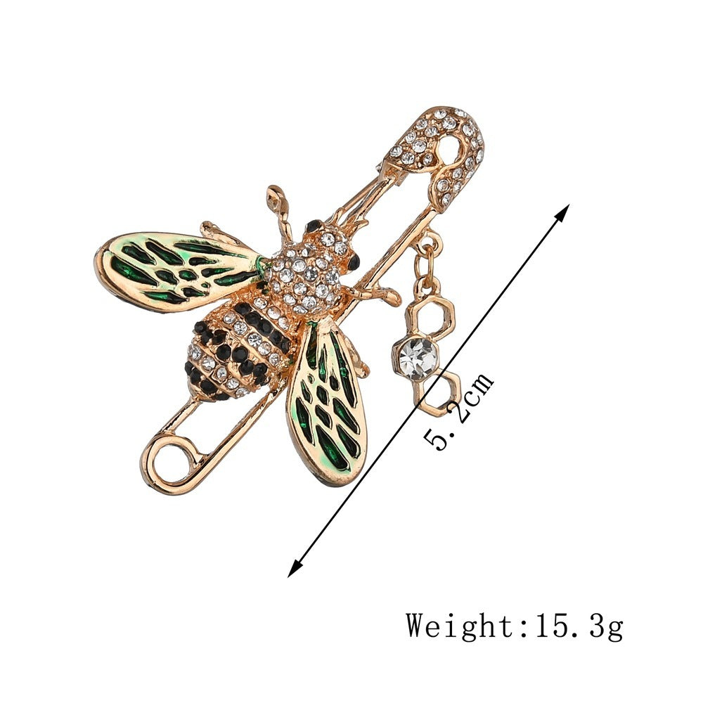 Personalized bee brooch