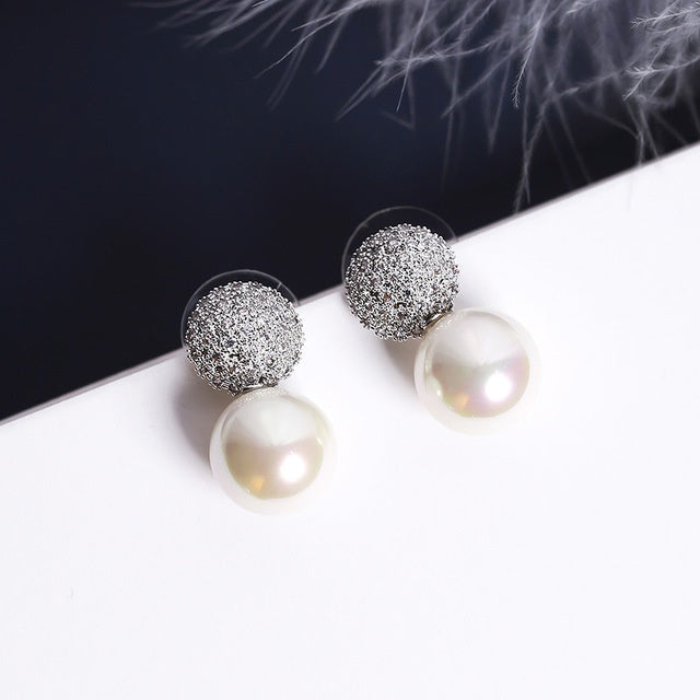 Elegant Crystals Stud Earrings