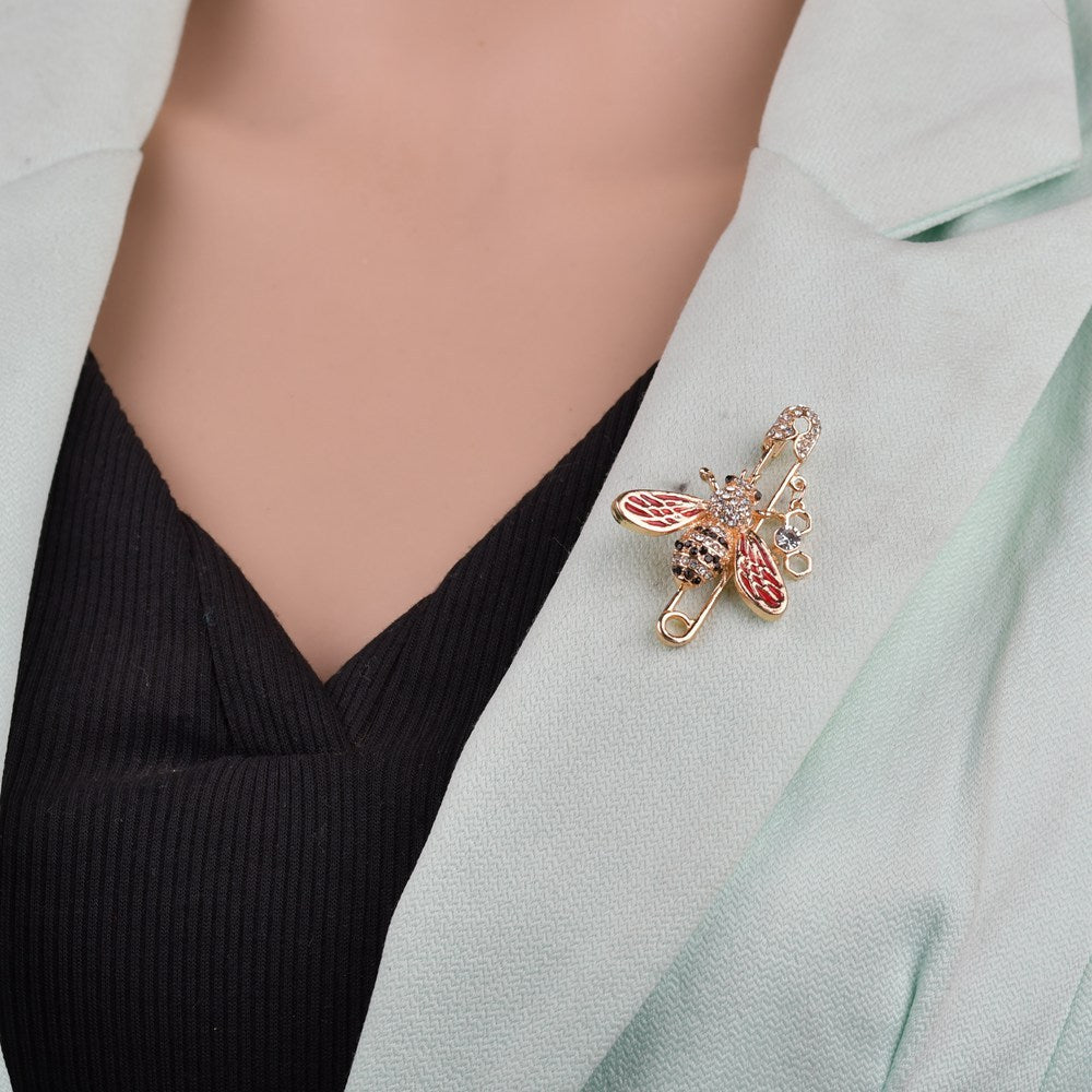 Personalized bee brooch