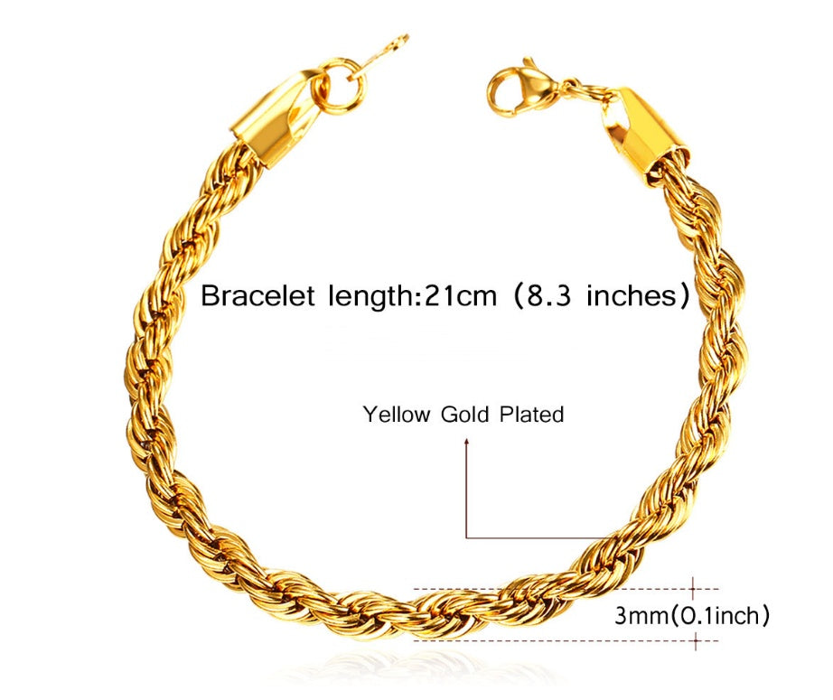 Personalized twist bracelet